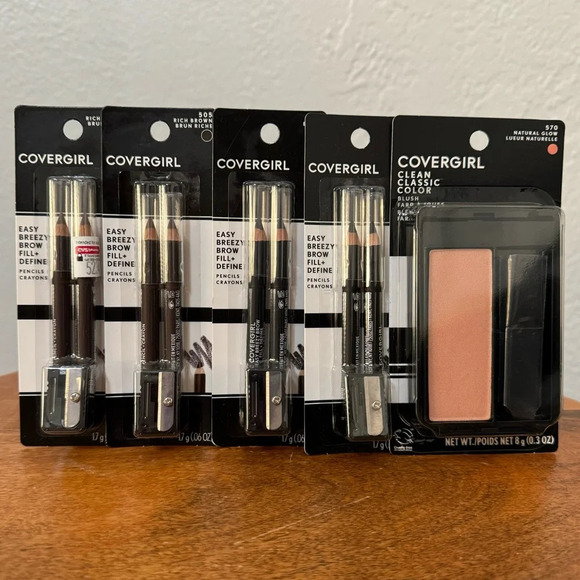 Covergirl Gift Bundle - Fill + Define Brow Pencils (4) & Clean Classic Blush (1) - Picture 2 of 9